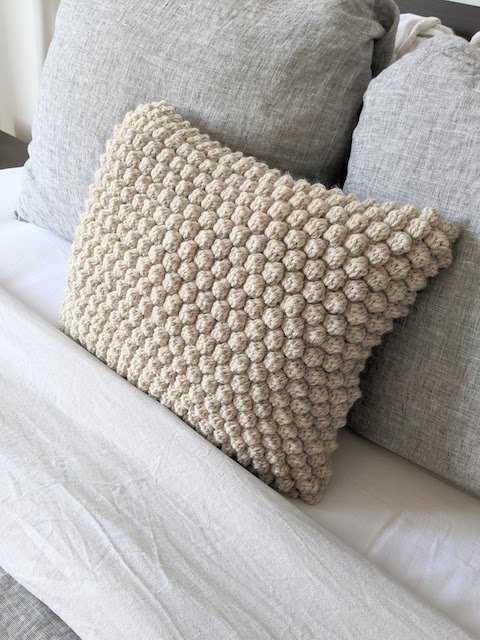 Photo of crocheted pillow